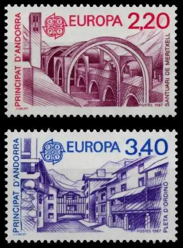 ANDORRA (FRANZ. POST) 1987 Nr 379-380 postfrisch 79D54A