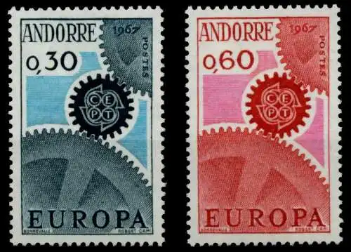 ANDORRA (FRANZ. POST) 1967 Nr 199-200 postfrisch 79D5C2