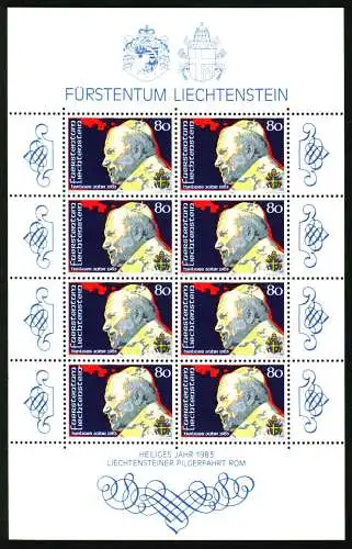 LIECHTENSTEIN BLOCK KLEINBOGEN Nr 830 postfrisch KLEINB S5451EE