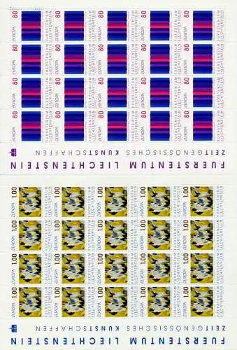 LIECHTENSTEIN BLOCK KLEINBOGEN Nr 1054KB-1055KB 7A6C6E