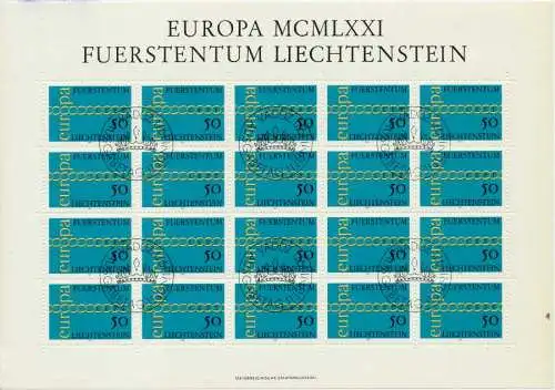 LIECHTENSTEIN BLOCK KLEINBOGEN Nr 545 ESST ZENT S54526A