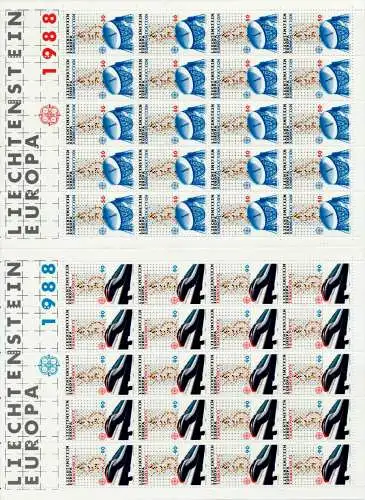 LIECHTENSTEIN BLOCK KLEINBOGEN Nr 937KB-938KB ungebraucht S5451A6