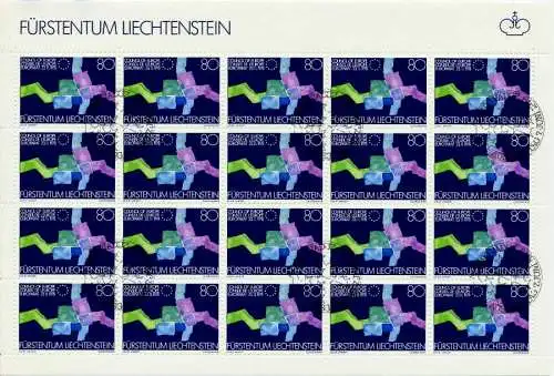 LIECHTENSTEIN BLOCK KLEINBOGEN Nr 729 ESST ZENT S54528E