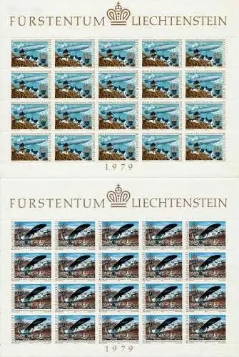 LIECHTENSTEIN BLOCK KLEINBOGEN Nr 723KB-724KB ungebraucht S54532A