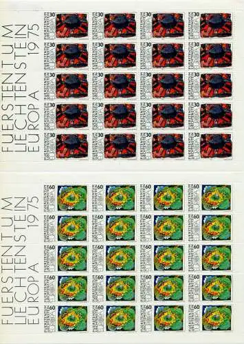 LIECHTENSTEIN BLOCK KLEINBOGEN Nr 623KB-624KB ungebraucht S54534A