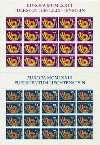 LIECHTENSTEIN BLOCK KLEINBOGEN Nr 579KB-580KB ungebraucht S54529E