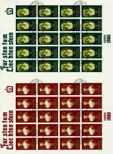 LIECHTENSTEIN BLOCK KLEINBOGEN Nr 741KB-742KB E S5452DE