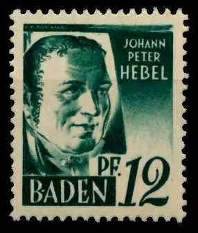 FZ BADEN 1. AUSGABE SPEZIALISIERT Nr 4vvI postfrisch 7B7CAA