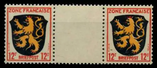 FRANZ. ZONE ALLG. AUSG. Nr 6axZW postfrisch ZW-STEG PAA 7C1EFA