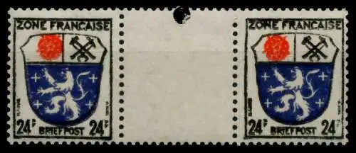 FRANZ. ZONE ALLG. AUSG. Nr 9ayZW postfrisch ZW-STEG PAA 7C20EE