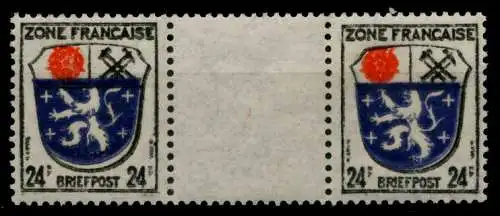 FRANZ. ZONE ALLG. AUSG. Nr 9ayZW postfrisch ZW-STEG PAA 7C2102