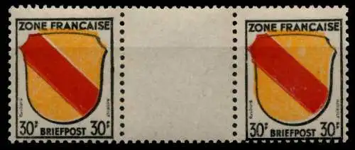 FRANZ. ZONE ALLG. AUSG. Nr 10ayZW postfrisch ZW-STEG PA 7C215A