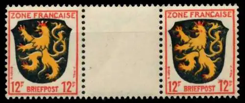FRANZ. ZONE ALLG. AUSG. Nr 6awZW postfrisch ZW-STEG PAA 7BD72E