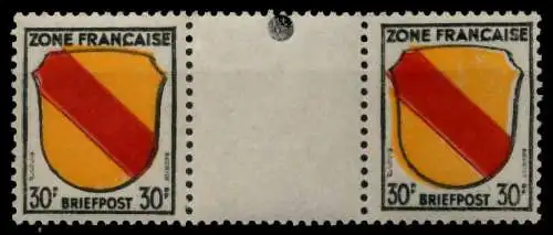 FRANZ. ZONE ALLG. AUSG. Nr 10ayZW postfrisch ZW-STEG PA 7C202A