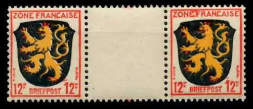 FRANZ. ZONE ALLG. AUSG. Nr 6awZW postfrisch ZW-STEG PAA 7C1ED6