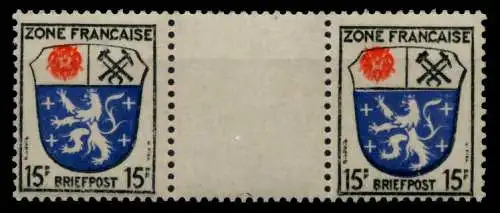 FRANZ. ZONE ALLG. AUSG. Nr 7ayZW postfrisch ZW-STEG PAA 7C1FAA