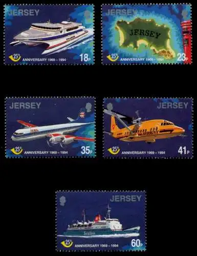 JERSEY Nr 669-673 postfrisch S00A72A
