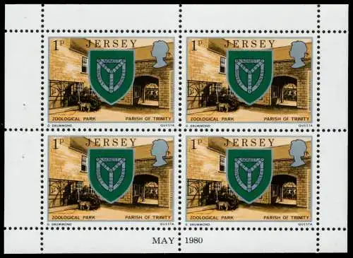 JERSEY HEFTCHENBLATT Nr HB 0-21 MAY80 postfrisch S00A5D6