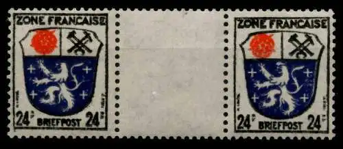 FRANZ. ZONE ALLG. AUSG. Nr 9ayZW postfrisch ZW-STEG PAA 7C2142