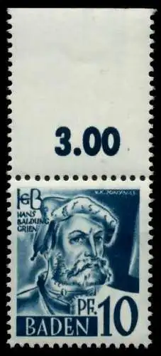 FZ BADEN 1. AUSGABE SPEZIALISIERT Nr 3yvI postfrisch OR 7B7B9A