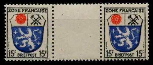 FRANZ. ZONE ALLG. AUSG. Nr 7ayZW postfrisch ZW-STEG PAA 7C1FB6