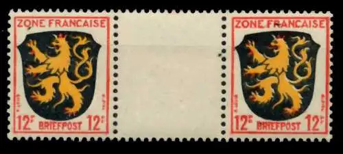 FRANZ. ZONE ALLG. AUSG. Nr 6awZW postfrisch ZW-STEG PAA 7C1EE2