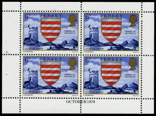 JERSEY HEFTCHENBLATT Nr HB 0-22 OCT79 postfrisch 7CDFD2