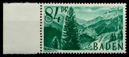 FZ BADEN 1. AUSGABE SPEZIALISIERT Nr 12yvI postfrisch 7BD08E