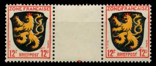 FRANZ. ZONE ALLG. AUSG. Nr 6awZW postfrisch ZW-STEG PAA 7C212A