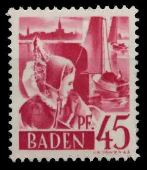 FZ BADEN 1. AUSGABE SPEZIALISIERT Nr 9yvII postfrisch 7B7F6E