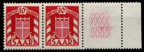 SAAR DIENSTMARKEN Nr 33Lr postfrisch WAAGR PAAR 7C7926