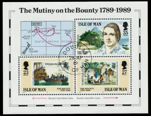 ISLE OF MAN Block 11 zentrisch gestempelt S009602