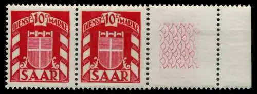 SAAR DIENSTMARKEN Nr 33Lr postfrisch WAAGR PAAR 7C7916