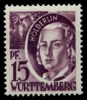 FZ WÜRTTEMBERG 1. AUSGABE SPEZIALISIERT Nr 5 postfrisch 7B3ED2