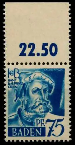 FZ BADEN 1. AUSGABE SPEZIALISIERT Nr 11vvI postfrisch 7BCF9E