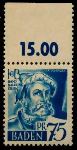 FZ BADEN 1. AUSGABE SPEZIALISIERT Nr 11vvI postfrisch 7BCFA6