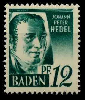FZ BADEN 1. AUSGABE SPEZIALISIERT Nr 4vvII postfrisch 7B7CBA