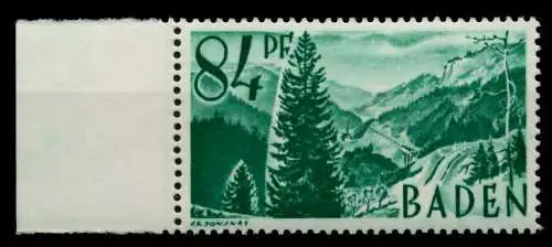 FZ BADEN 1. AUSGABE SPEZIALISIERT Nr 12yvI postfrisch 7BD08A