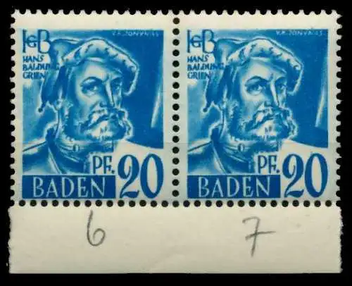 FZ BADEN 1. AUSGABE SPEZIALISIERT Nr 7yvI+7yvII 7B7E42