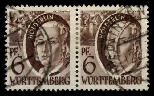 FZ WÜRTTEMBERG 2. AUSGABE SPEZIALISIERT Nr 15 gestempelt 7AE11A