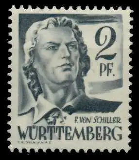 FZ WÜRTTEMBERG 1. AUSGABE SPEZIALISIERT Nr 2 postfrisch 7B3E52