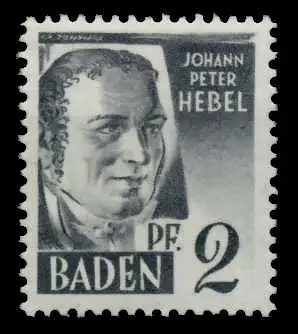 FZ BADEN 1. AUSGABE SPEZIALISIERT Nr 1yvII postfrisch 7B7A06