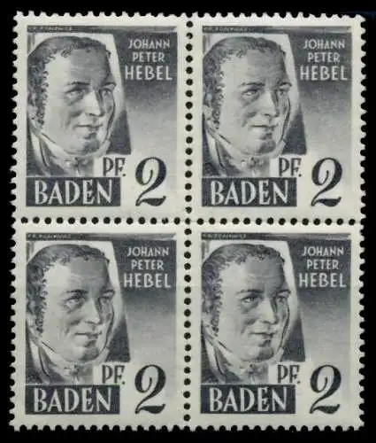 FZ BADEN 1. AUSGABE SPEZIALISIERT Nr 1yvI postfrisch VI 7B7A3A