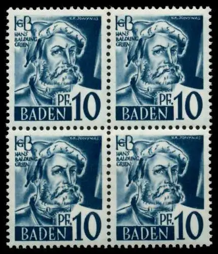 FZ BADEN 1. AUSGABE SPEZIALISIERT Nr 3yvI postfrisch VI 7B7BAA