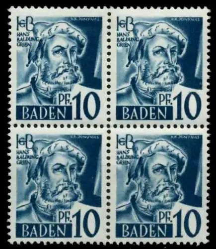 FZ BADEN 1. AUSGABE SPEZIALISIERT Nr 3yvI postfrisch VI 7B7BC6