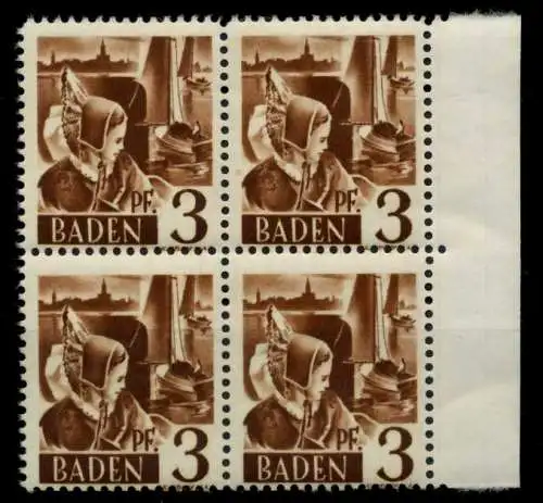 FZ BADEN 1. AUSGABE SPEZIALISIERT Nr 2yvI postfrisch VI 7B7BEE