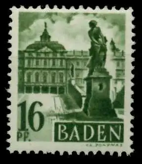 FZ BADEN 1. AUSGABE SPEZIALISIERT Nr 6yvIII postfrisch 7B7DF2