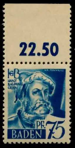 FZ BADEN 1. AUSGABE SPEZIALISIERT Nr 11vvI postfrisch 7BCFA2