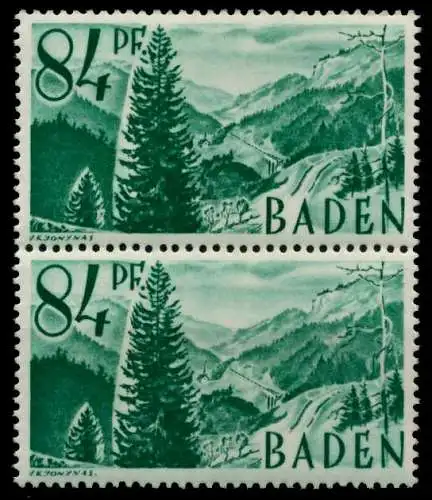 FZ BADEN 1. AUSGABE SPEZIALISIERT Nr 12yvI+12yv 7BD066