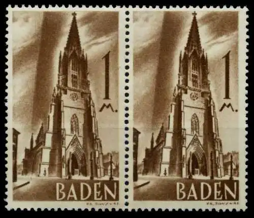 FZ BADEN 1. AUSGABE SPEZIALISIERT Nr 13yvI+13yv 7BD1BE